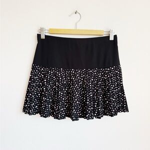 1990s Le Chateau Flouncy Polka Dot Mini Skirt
